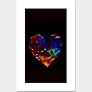 Colorful Crystal heart Posters and Art